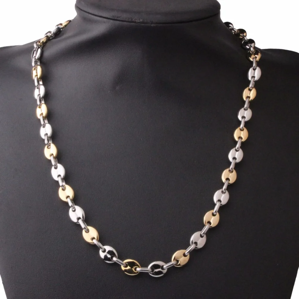 

Fashion Gift 7/9/11mm Width Stainless Steel Necklace Or Bracelet Mens Boys Chain Silver&Gold Jewelry 7-40"
