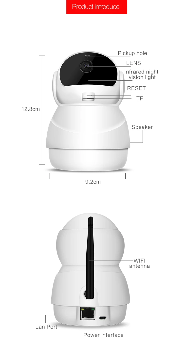 360 глаза беспроводной снеговика робот Wi-Fi IP Камера EC50 2MP 360 градусов PTZ камера охранного видеонаблюдения для домашнего применения Камера Видеоняни и радионяни голосовой домофон