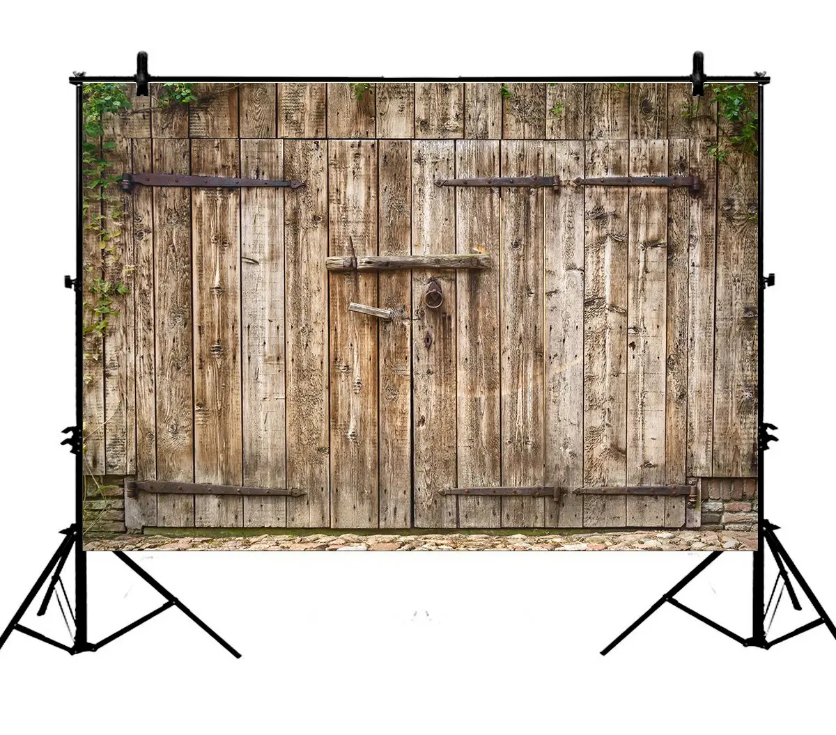 

5x7ft Rustic Barn Door Vintage Farmhouse Polyester Photo Background Portrait Backdrop