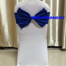 100 королевский синий стул с бантом дизайн