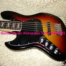 Левша бас 5 струн электрический бас-гитара золотистого цвета Высокое качество новое поступление