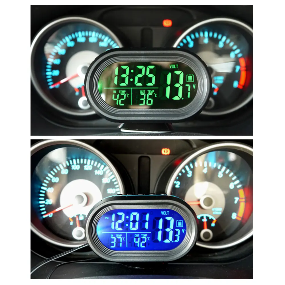

Car Voltage Monitor Car Clock Thermometer Digital Backlight Snooze Mode Vibrate Car Alert Nap Zapper Alarm for Safety