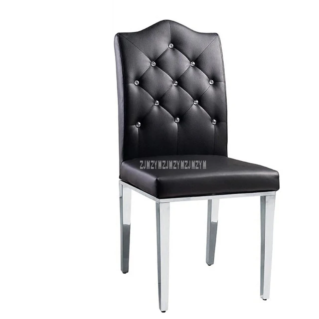 Special Price 2PCS/Set Stainless Steel Leather Dining Chairs Fashion Kitchen Living Room Dining Chair Black/White Metal Leather Furniture Special Price 2PCS/Set Stainless Steel Leather Dining Chairs Fashion Kitchen Living Room Dining Chair Black/White Metal Leather Furniture