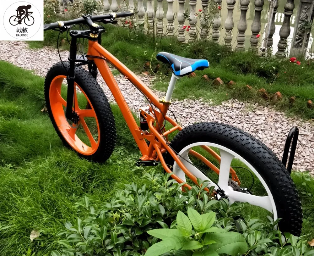 Cheap Kalosse 24 speed  Fat/Snow  bike 3X8S  Soft-tail  steel frame  Beach bicycle   26*4.0 tires  mountain bike  M310  Groupset 13
