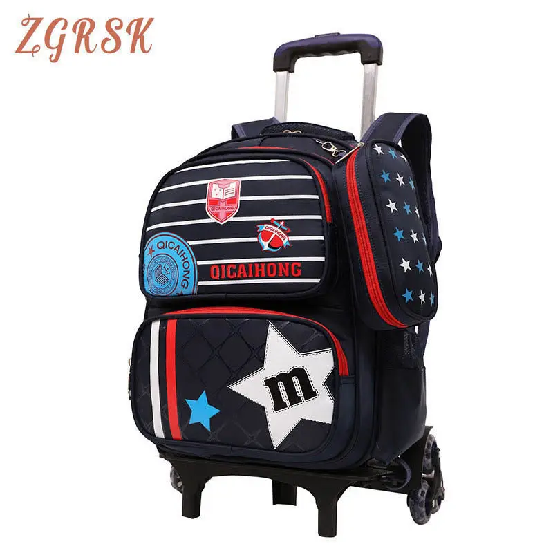 

Kids Rolling School Bagpack Children Trolley School Backpacks Girls Wheeled School Back Pack Bags Oxford Travel Bag Backpacks