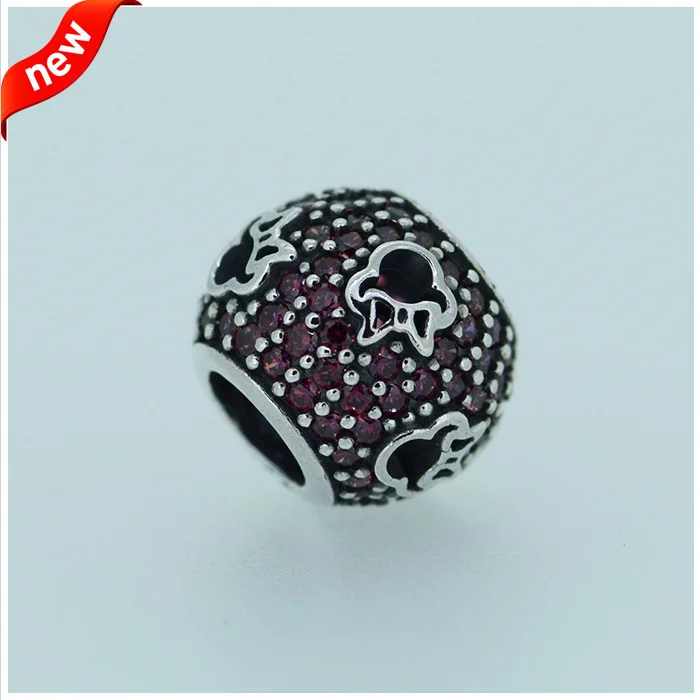 

Fits For Pandora Braclets Abstract Pave Charms with Cut out Mouse Silhouettes 100% 925 Sterling Silver Beads Free Shipping