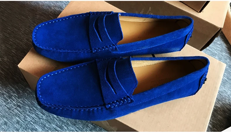 Mens Leather Casual Shoes Men Fashion Loafers Mens Leather Driving Shoes Suede Leather Men Loafers Moccasins Dress Shoe Penny Loafer (18)