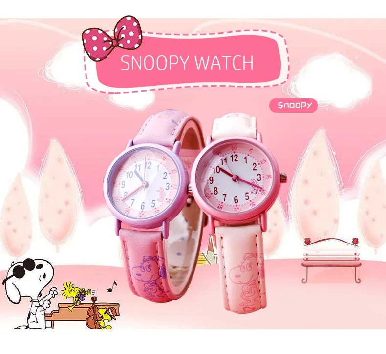 SNOOPY официальный Новинка 2019 года relojes мультфильм детей часы модные детские милые японские кварцевые часы водостойкие девушка relogio feminino