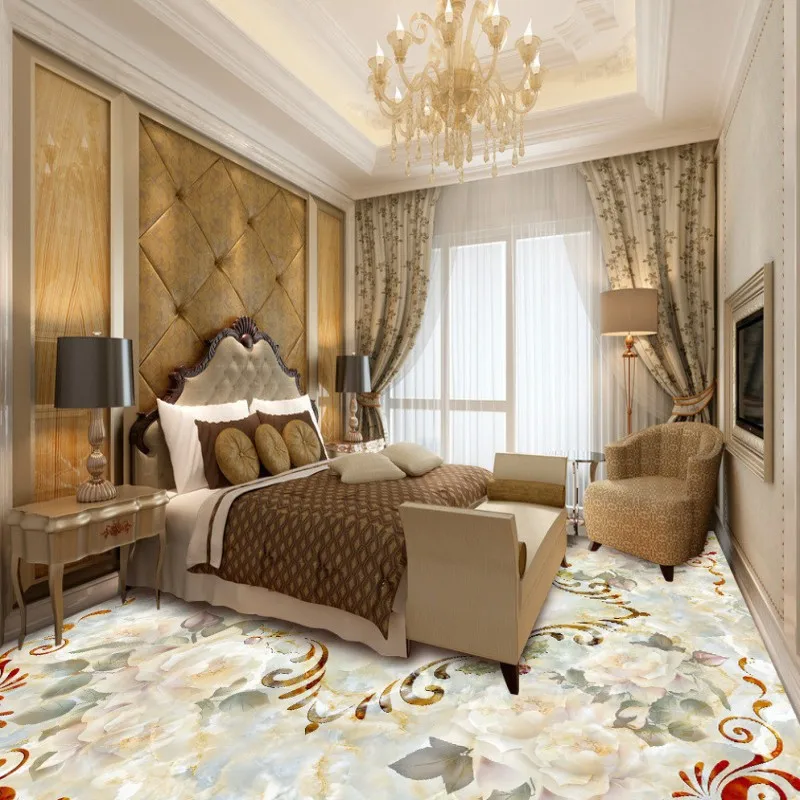 Free Shipping Beautiful goddess marble parquet floor anti-skidding
high-quality living room wallpaper lobby thickened mural