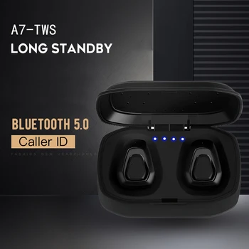 

A7 TWS True Wireless Bluetooth 5.0 Headset Stereo Handfree Sports Earphone Long Standby Earbuds With Charging Box For Smartphone