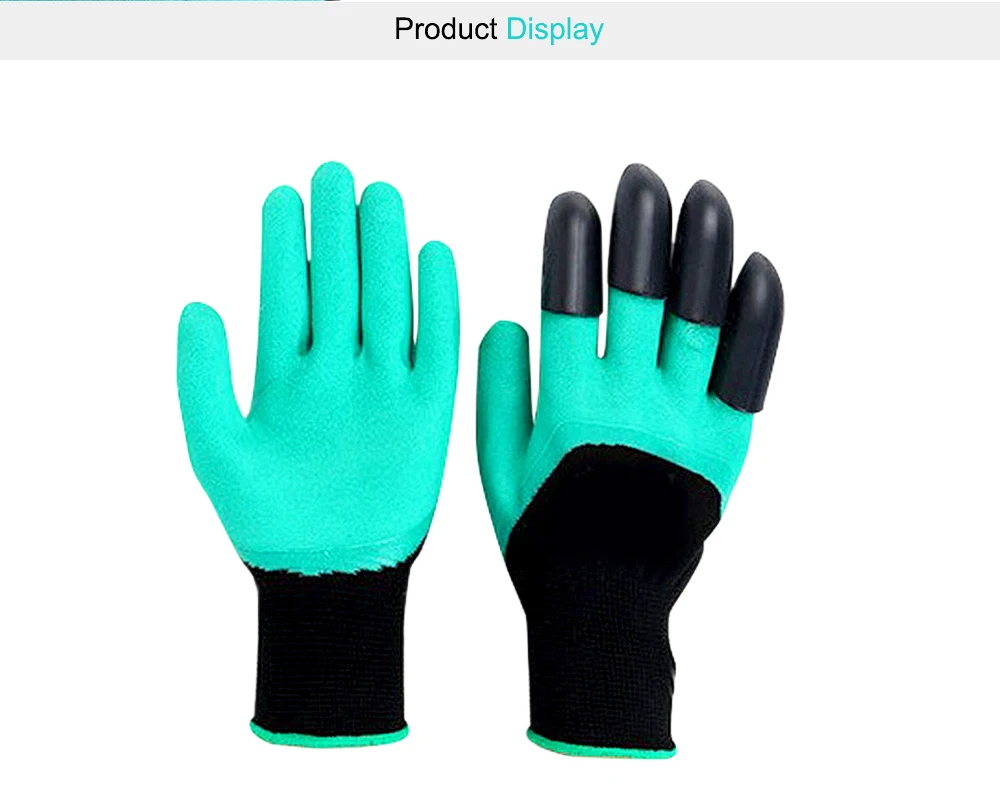 1 пара садовых перчаток с когтями 4 ABS пластиковые резиновые перчатки быстрая работа легко копать обрезка инструменты посадки копания варежки