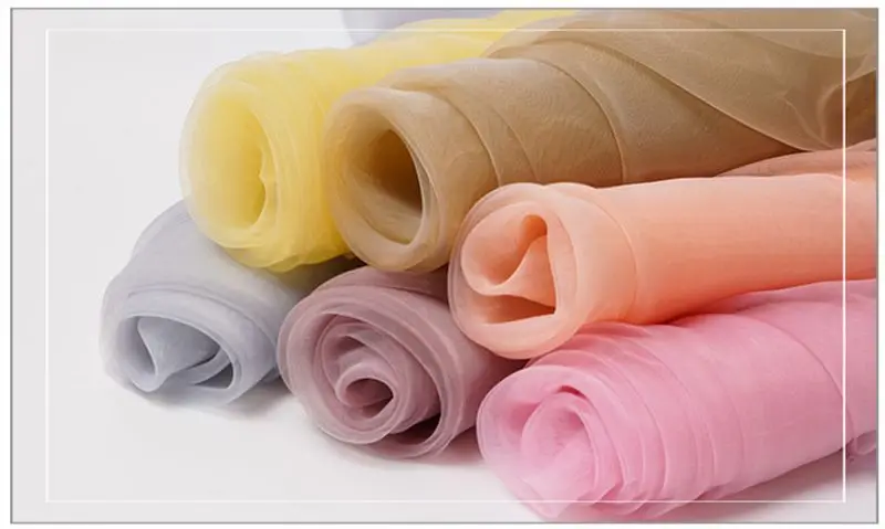 Органза ткань тюль ткань для платья DIY элегантное романтическое шитье свадебное украшение из ткани многоцветный на выбор TJ0031-1