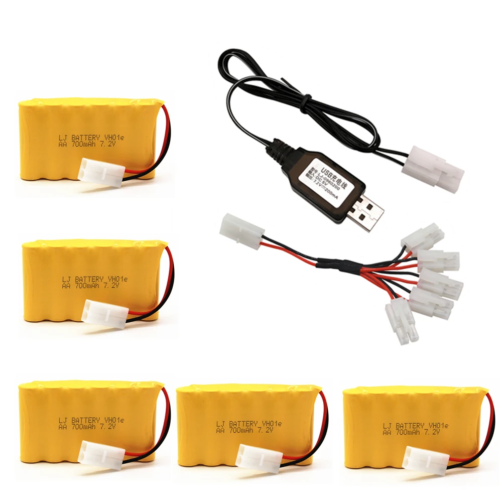 7.2v 700mah AA NI CD Battery With 7.2v Charger Set For Electric