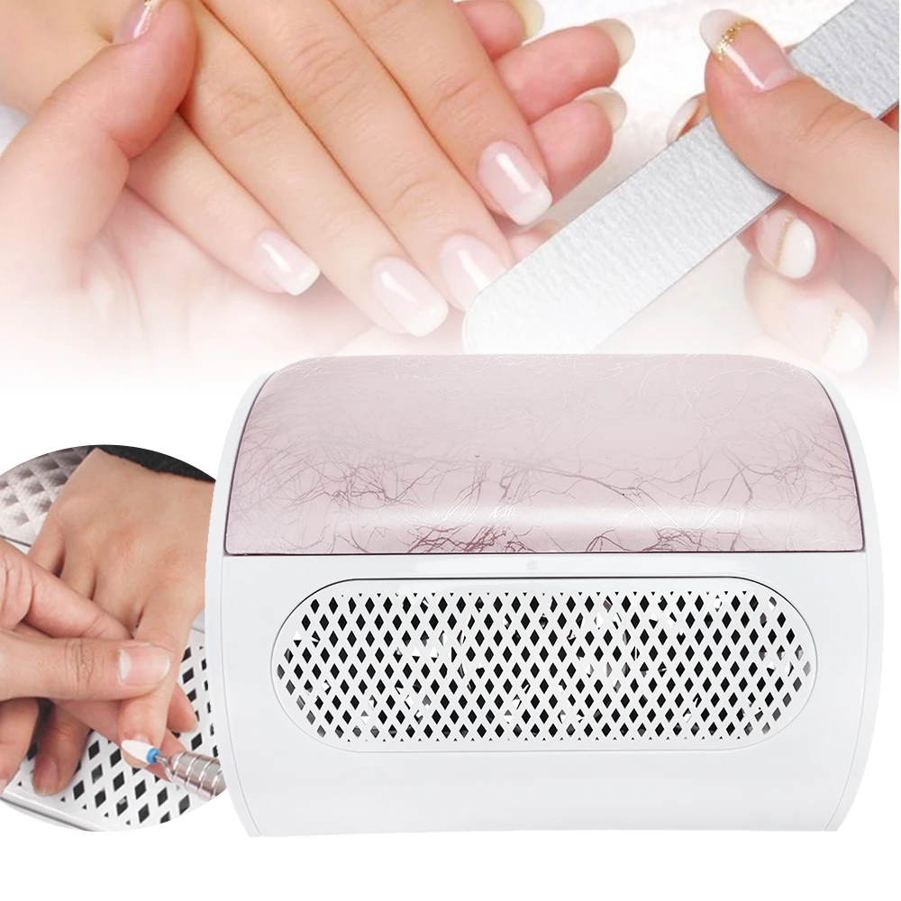

Salon Nail Dust Collector Machine Suction Tool Vacuum Cleaner Strong Fan Hand-rest Low noise 3 Strong fans Manicure Nail Tools