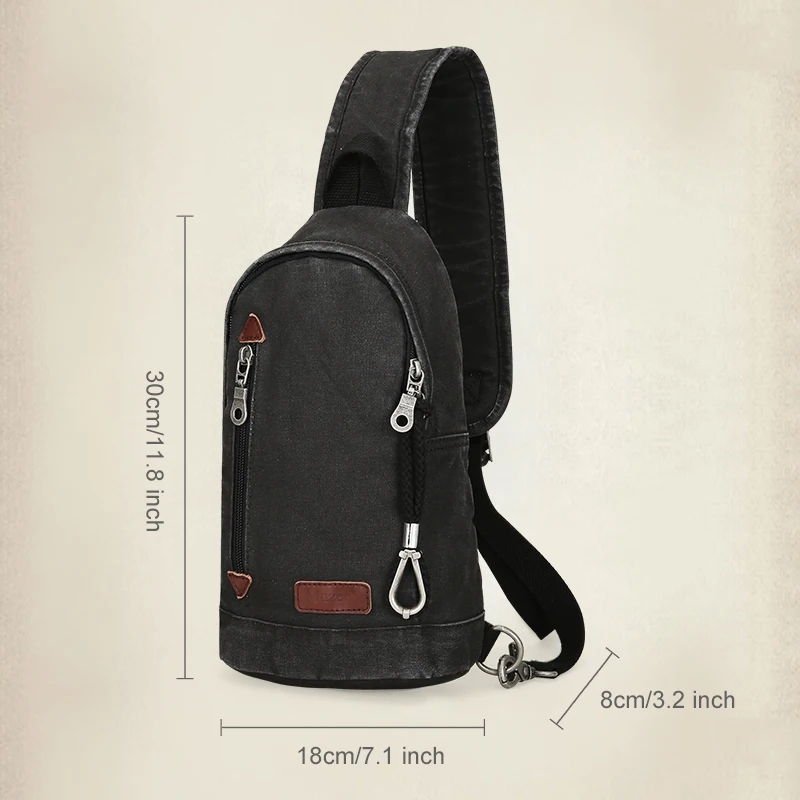 Muzee, Ретро стиль, холщовая нагрудная сумка, мужская сумка через плечо, мужская повседневная дорожная сумка, мужская сумка-мессенджер 1866