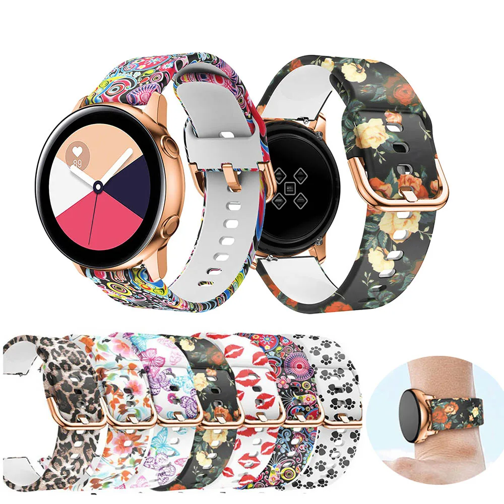 20 мм ремешок для часов samsung Galaxy Watch активный 42 S2 gear Мягкие силиконовые спортивные