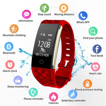 

S2 Bluetooth Smart Watches For Women Smart bracelet For Android IOS iPhone Men Heart Tate Monitor Sleep Tracker Smartwrist