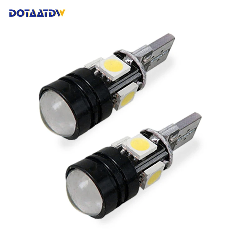 

DOTAATDW 2x 194 168 T10 LED W5W Canbus License Plate Bulb 5050 SMD Car Sidemarker Parking Width Interior Dome Light Reading Lamp