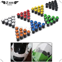 Motocicleta Parafuso Parafuso Porca Prendedor Windshield Windscreen kit PARA YAMAHA XV 950 RACER TDM 900 MT125 MT125 MT01 VMAX