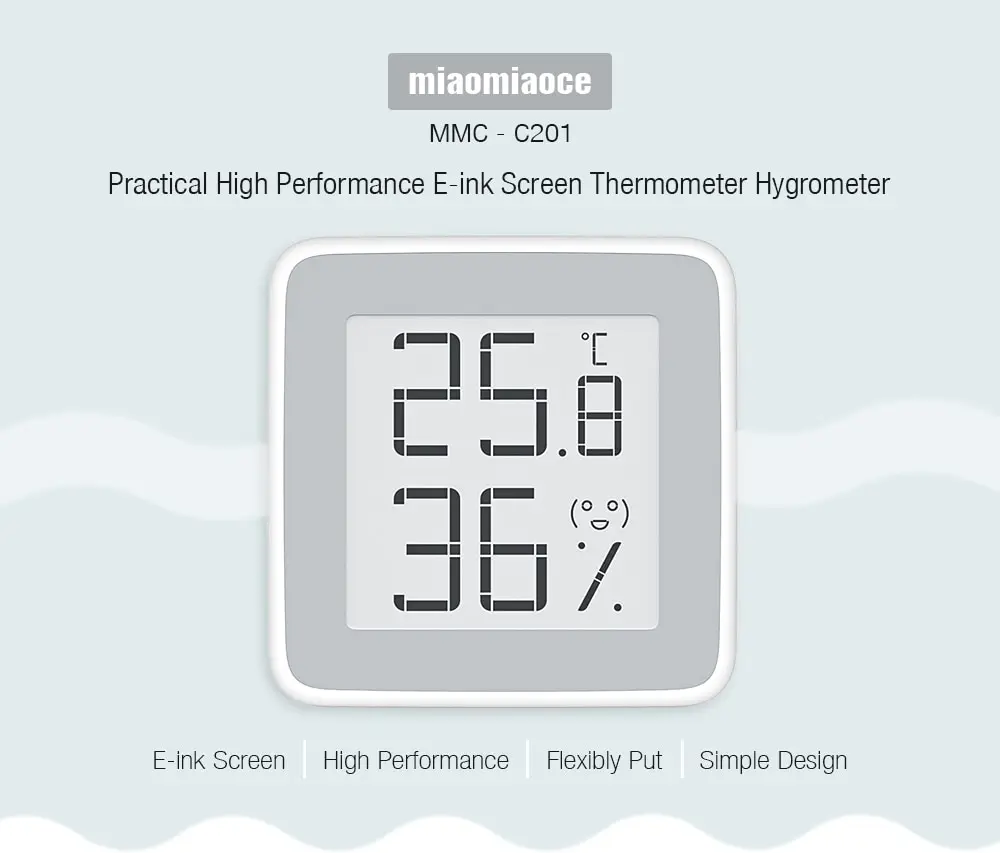 miaomiaoce MMC - C201 Practical High Performance E-ink Screen Thermometer Hygrometer