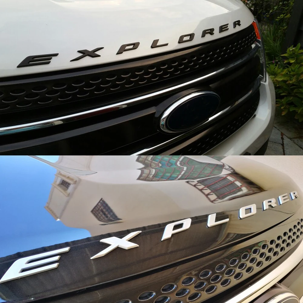 Черный/серебристый для 2011 2012 2013 2014 2015 2016 Ford Explorer Sport сделай сам 3D EXPLORER