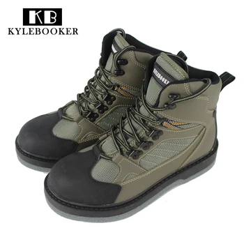 Breathable fly fishing wading shoes, wader shoes, felt sole wader boots, quick-drying fishing boots, hunting shoes for waders
