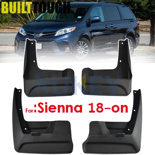

Set Molded Car Mud Flaps For Toyota Sienna 2018 2019 Mudflaps Splash Guards Mud Flap Mudguards Fender Car Accessories