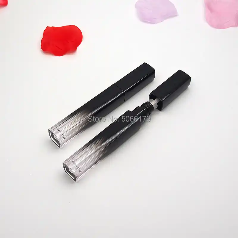 3 ミリリットルのプラスチック化粧品透明つや消しリップグロスチューブ 黒グラデーションメイク美容口紅容器 コンシーラーパッケージ 詰め替えボトル Aliexpress