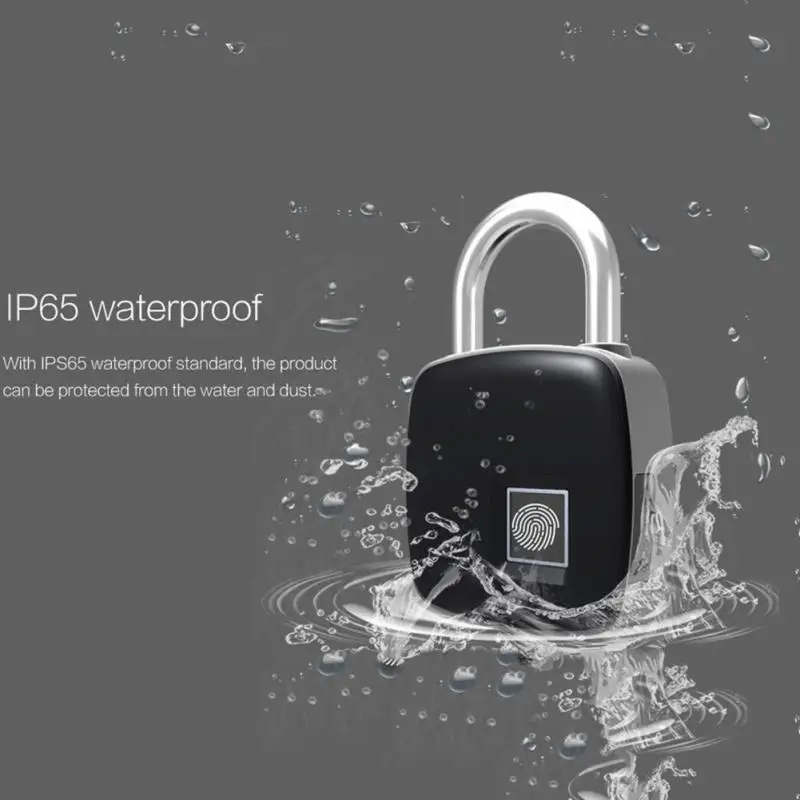 

Chargable Waterproof Door Lock Fingerprint Padlock QR Code Smart USB Round Safe for warehouse office home door Lock #2