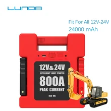 Чехлы LUNDA защищают 800A пик 12/24V пусковое устройство Батарея усилитель Мощность пакет(все газа или до 6L дизельный двигатель