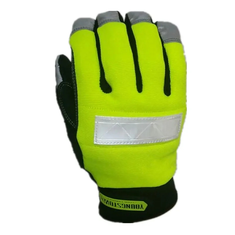 

high visibility 100% waterproof and windproof warmth durability safety glove(green x-large)