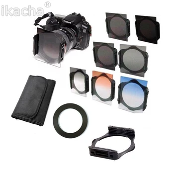 49 52 55 58 62 67 72 77 82mm Ring adapter + Holder + Filter ND2 ND4 ND8 + Graduated Grey Blue Orange Filter for Cokin P Camera nisi square filter digital compact system camera 70x100mm soft gnd 0 9 square gradient micro camera grey filter