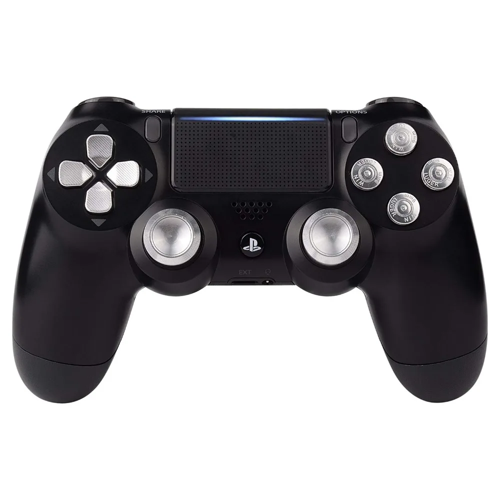 Алюминиевые пулевидные кнопки и пулевые D pad сменные комплекты для PlayStation 4/DualShock