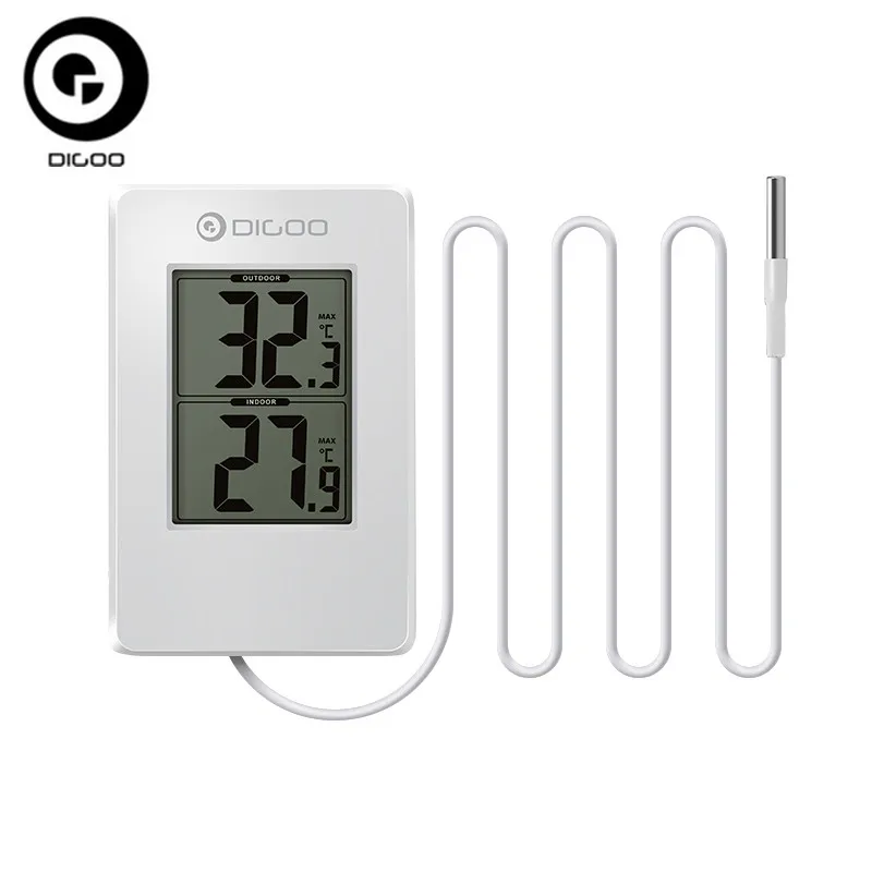 

Digoo DG-TH02 Home Digital Probe Thermometer Multifunction Indoor and Outdoor Temperature Sensor Monitor