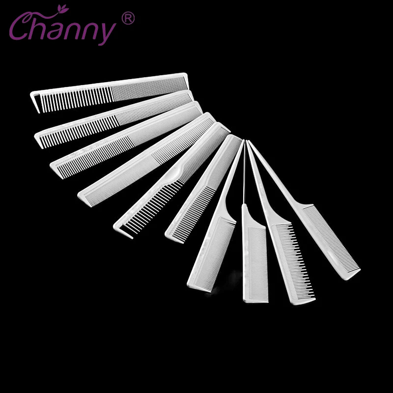 

Channy10PCs/Set Salon Barber Hair Comb Professional Anti-static Hair Brush Comb Hairdressing Combs Hair Care Styling Tools