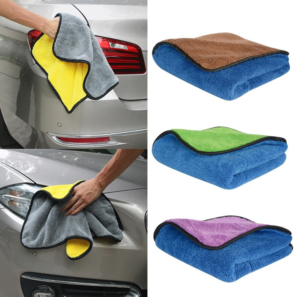 

Thick Plush Microfiber Car Cleaning Cloths Car Care Wax Polishing Towels microfiber double-dimensional velvet washing towel