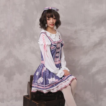 

The Letter of Autumn ~ Sweet Printed Chiffon Dress Lolita JSK Dress by YLF