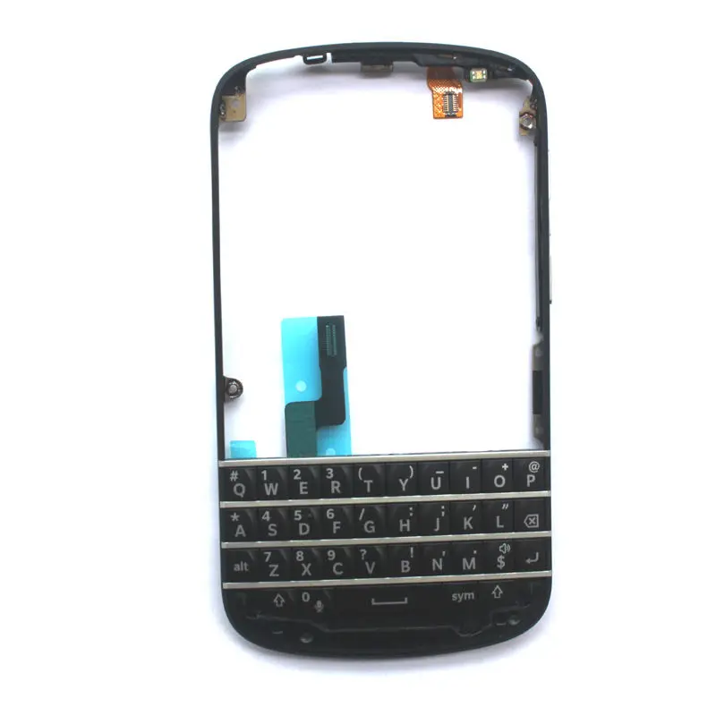 Для BlackBerry Q10 белый/черный Цвет Средняя рамка Корпус с боковой кнопкой гибкий
