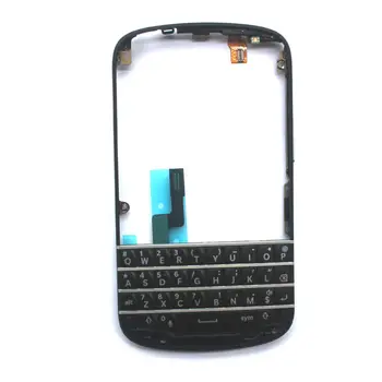 

For BlackBerry Q10 White/Black Color Middle Bezel Frame Housing With Side Key Flex Cable And Keypad
