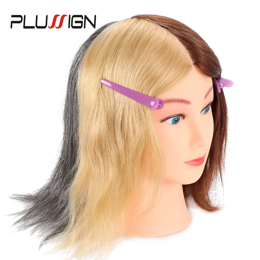 

10 Inch Hair Styling Mannequin Head Hairdressing Training Head Black Brown Grey 613# 4 Color On One Had Practice Head With Hair
