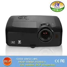 DH-8003 DLP Video Engineering Projector 5000 Lumen Full HD Proyector for 1920*1080 Built in Speaker Projector Support 1920*1200
