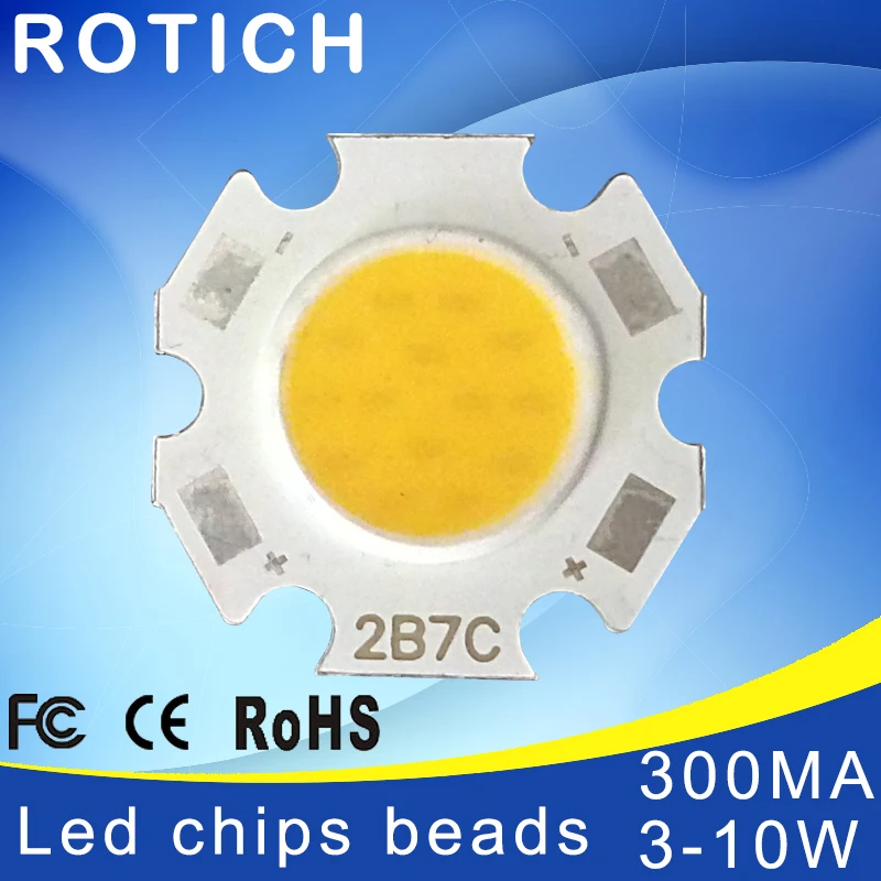 High Power Epistar COB LED Chip 3W 5W 7W 10W  DC 10V-32V Integrated SMD For Floodlight Spotlight Warm White /White