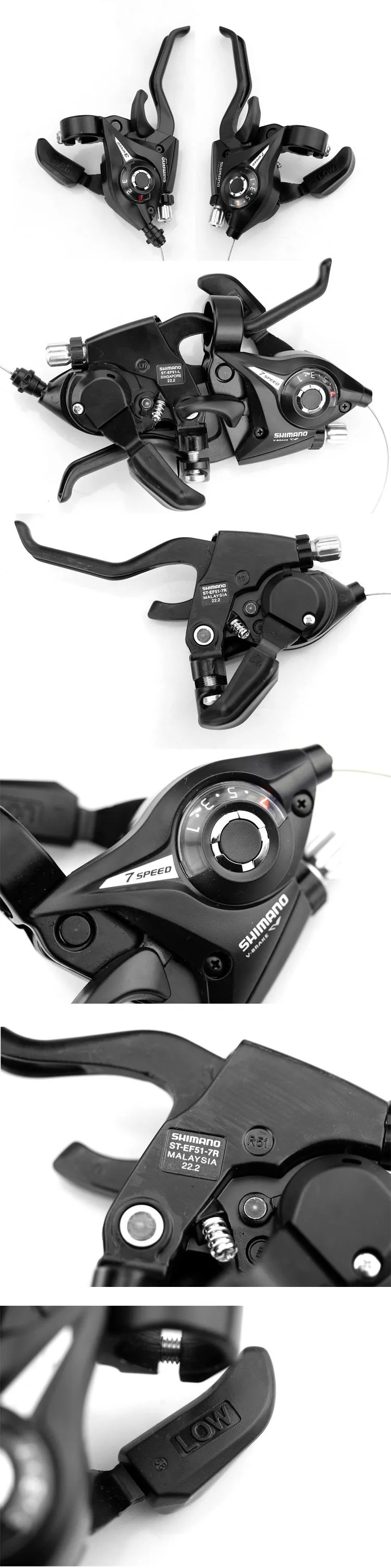 Shimano велотренажеры ST-EF51-7 EF51 горный велосипед набор рычагов переключения передач 21 24 скорости черный