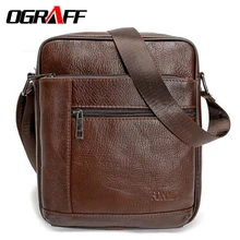 OGRAFF Hommes sac designer véritable bandoulière en cuir sac homme sac d’affaires porte-documents vintage de luxe hommes messenger sacs petite fermeture éclair