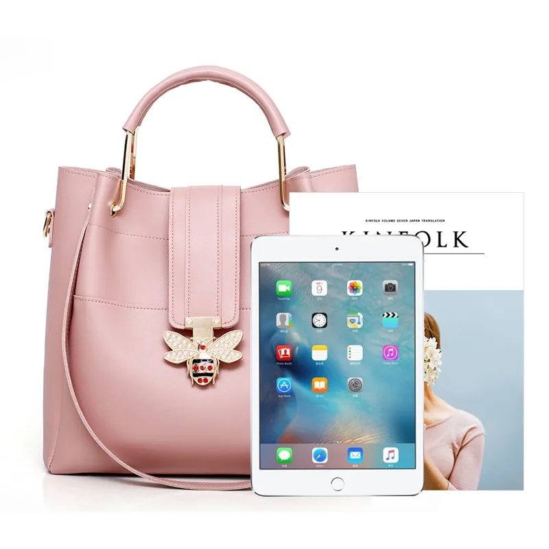 Women-s-Shoulder-Bags-Ladies-HandBag-Messenger-Bag-Metal-Handle-2-Piece-Set-Fashion-Luxury-Quality (1)