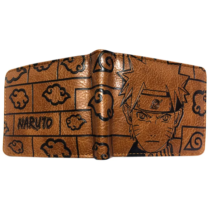 Аниме Кошелек monokuma/Naruto/Dragonball z Логотип коричневый двойной бумажник мужской держатель для карт цельный кошелек новинка