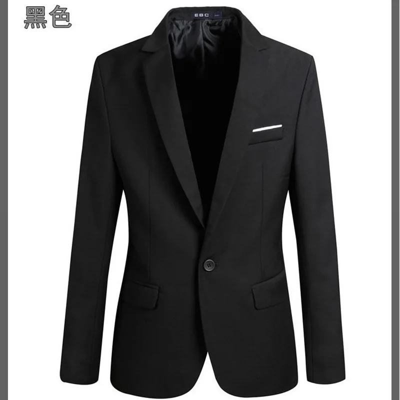 S-4XL Men's Formal Slim Fit Formal One Button Suit Long Sleeve Notched Blazer Cotton Blend Coat Jacket Top - Цвет: 302