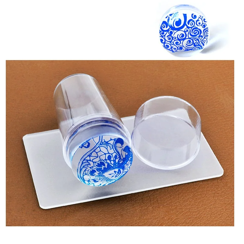 Nail Art Шаблоны чистый прозрачные силиконовые ногтей пластины для стемпинга
