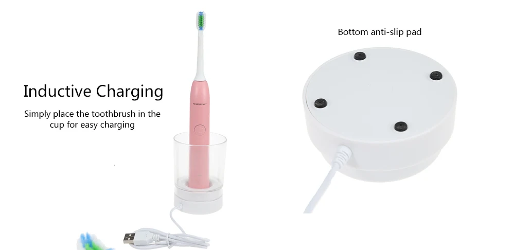 NST001 Rechargeable Sonic Electric Toothbrush with Adjustable Modes for Adults