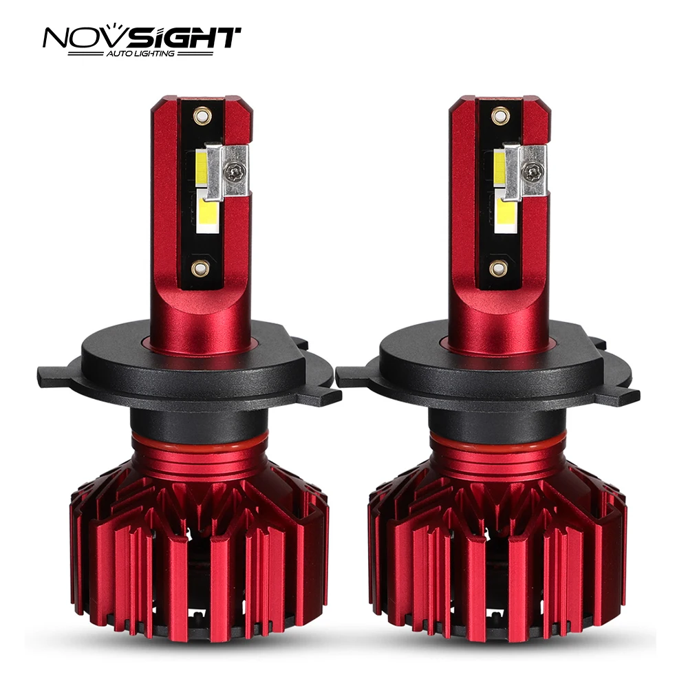 Автомобильная фара NOVSIGHT 2 шт. 12 В 24 H4 светодиодный H7 H1 H3 H8 H9 H11 HB3 HB4 9004 9005 9006 60 Вт 10000LM